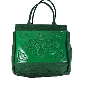 Me Dusa medusa green embossed vegan tote bag purse